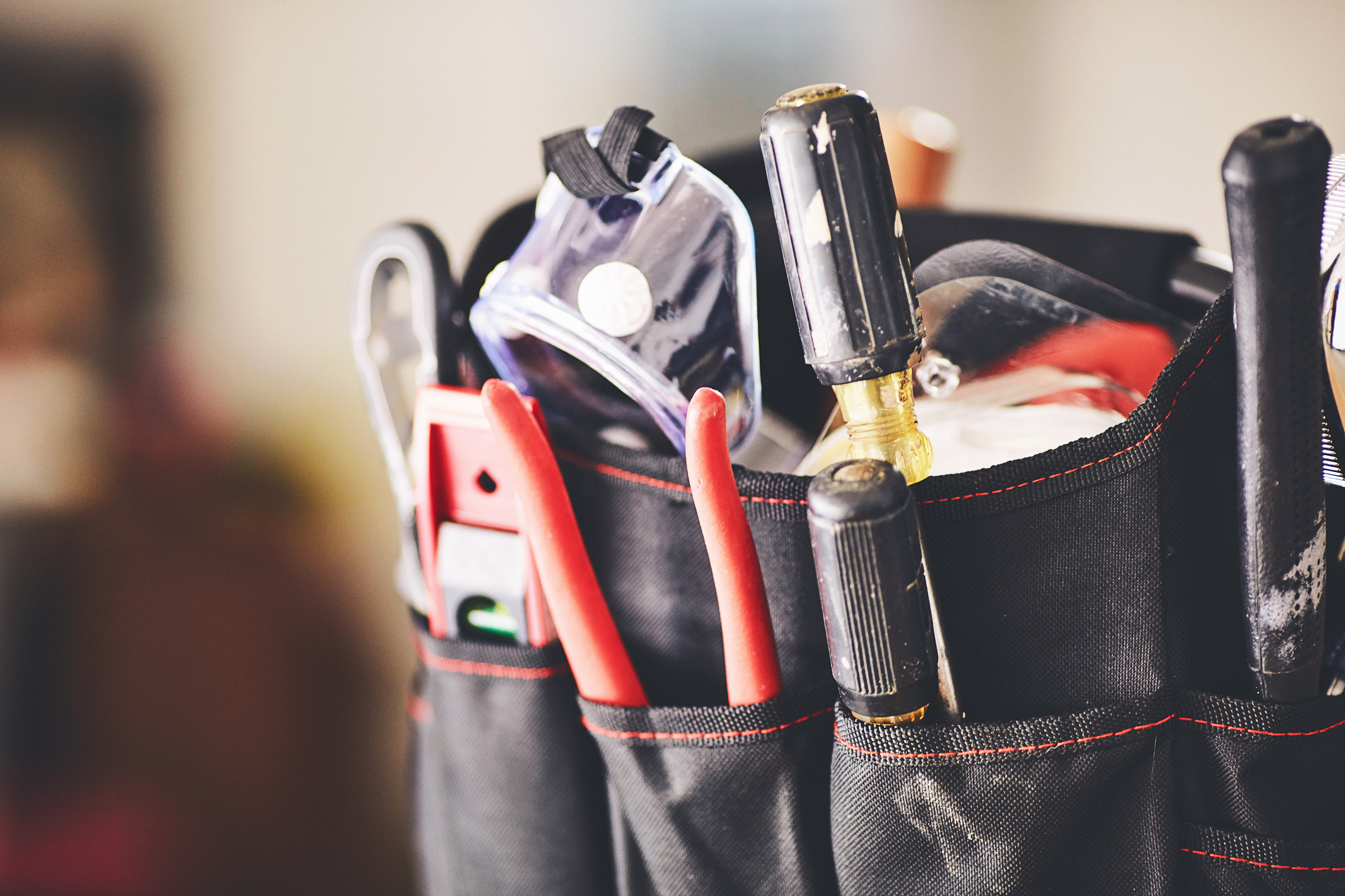 Maintenance DIY tools in tool bag